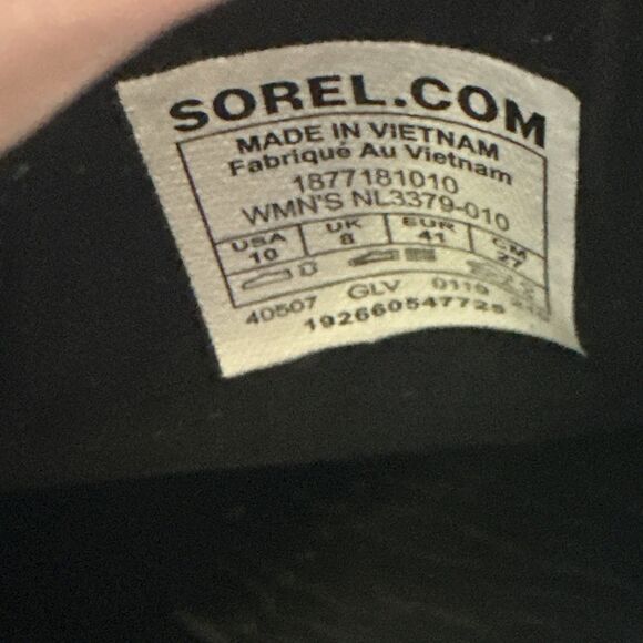 Sorel Lolla Cut Out Bootie Black Suede Ankle Boot Pull On NL3379-010 Womens 10 - Picture 8 of 12